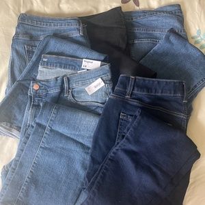 Set of 5 pairs of size 16W straight leg jeans